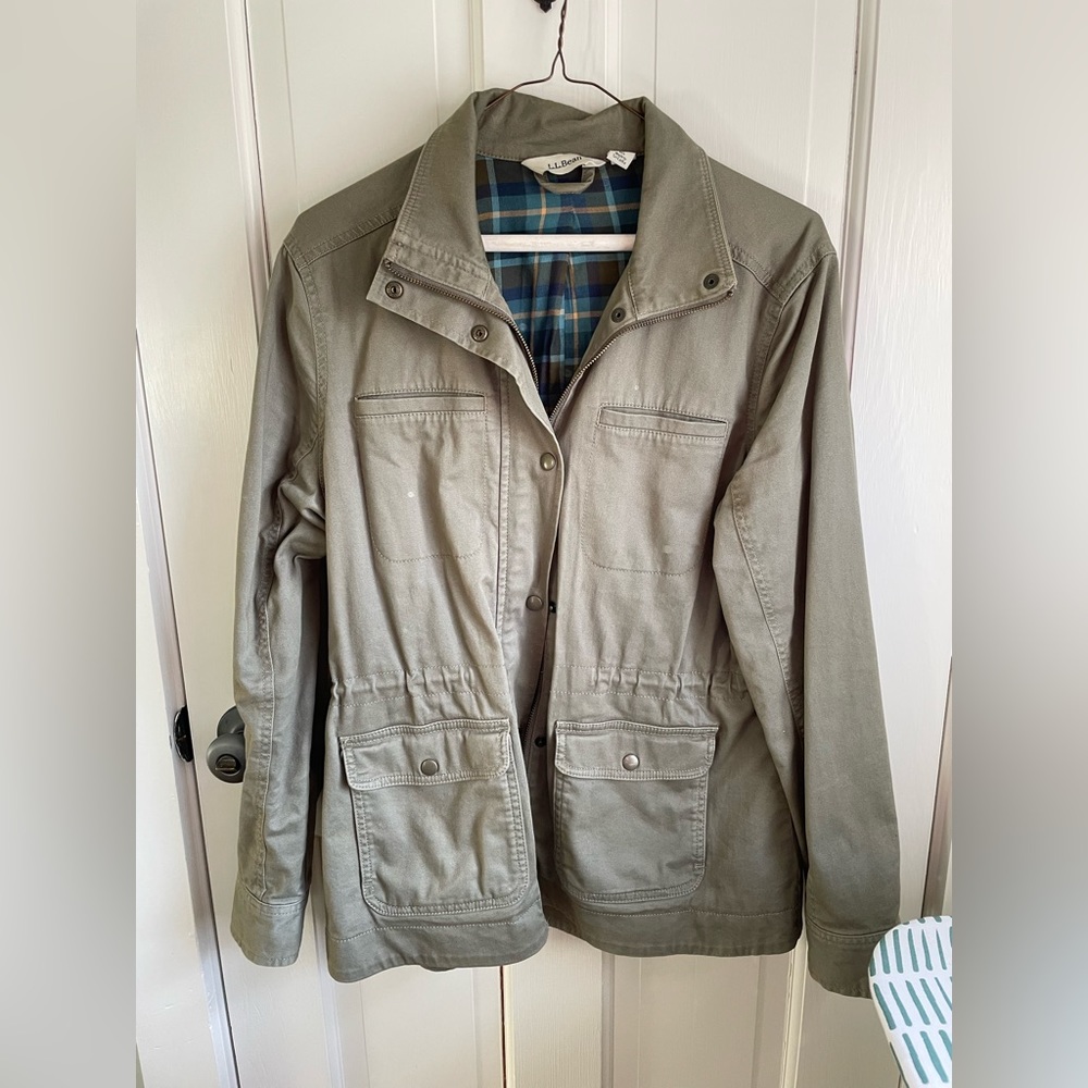 L.L. Bean flannel lined jacket size M